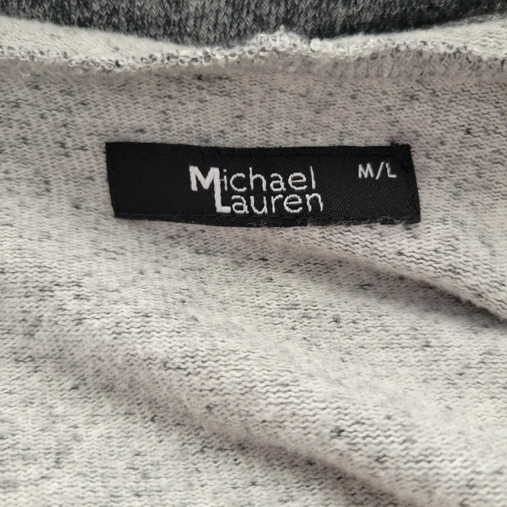 MICHAEL LAUREN // ltd ed casper full zip asymmetric super soft hooded ja…